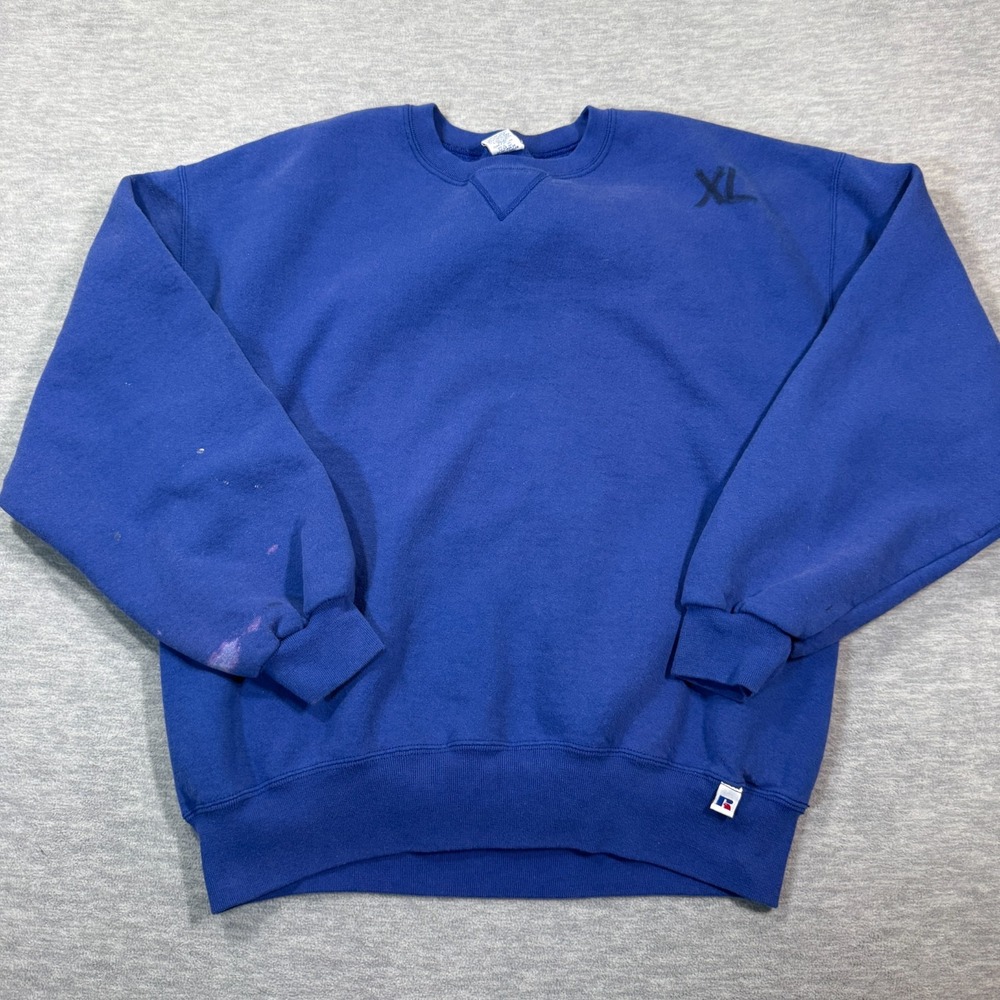 VTG Russell Athletic Sweatshirt Men XL Blue Crewneck Pullover